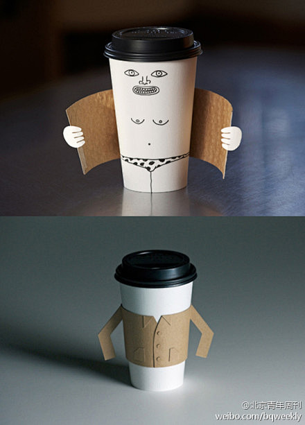 #好玩儿的# 咖啡杯创意趣味包装，好玩吗...