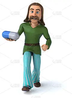 有趣的高卢- 3D插图