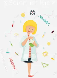 化学老师与分子 页面网页 平面电商 创意素材