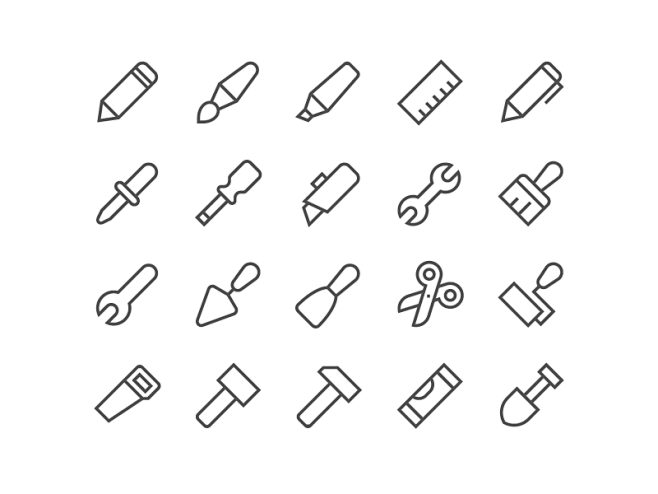 Tools icons type too...