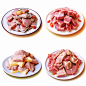 fgnngfcgbn_Raw_duck_meat_chunks_are_stacked_on_a_plate_with_car_e92cd0ad-6191-45f2-a3fa-44ee80b502b3