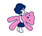 小女孩LOGO商标   