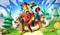 Gold Ambush : Character renders I did for Kevin Hart's mobile game Gold Ambush. My task was to take existing models; pose, texture, lookdev, light and comp for promotional use.