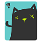 LETS+原创鼠标垫-BIG LITTLE CAT（蓝底版）-淘宝网