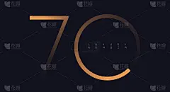 黄金线70标志向量