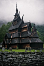 博尔贡木板教堂，挪威 ​​​​