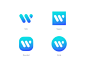 Wordly quotation lettermark w game app quotes wordly identity brand logo