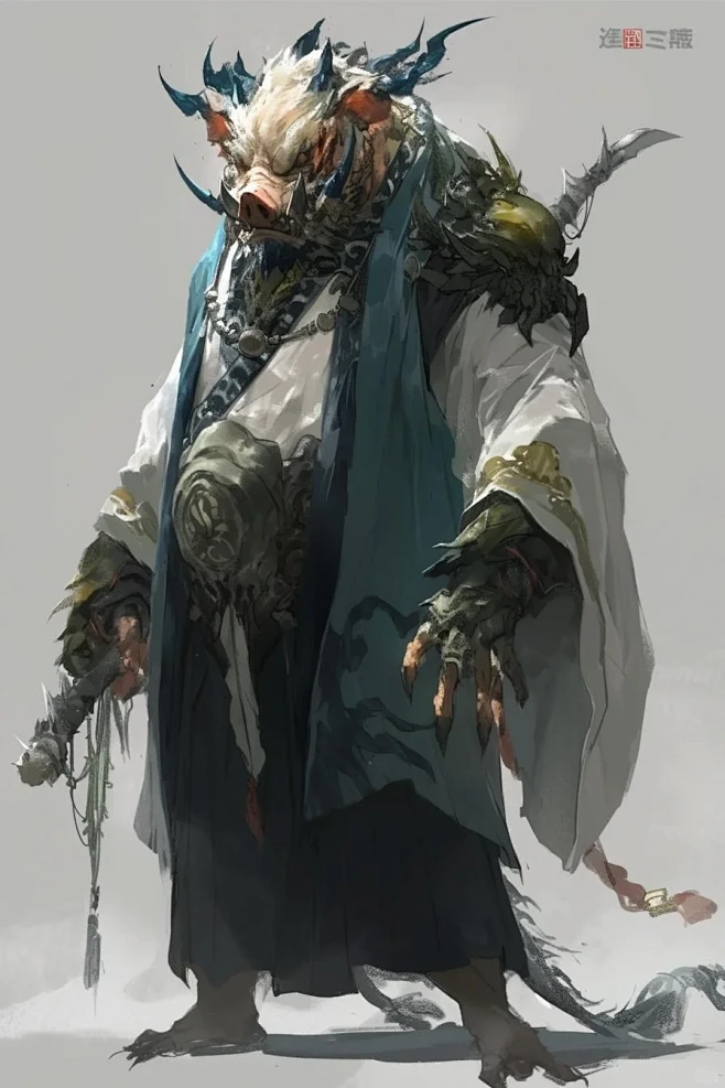--传说神话系列-猪妖 - 小红书图片_AI角色2023图片素材-花瓣网