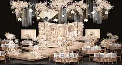 手绘作品 ｜浪漫香槟婚礼效果图 : 浪漫的香槟色婚礼






