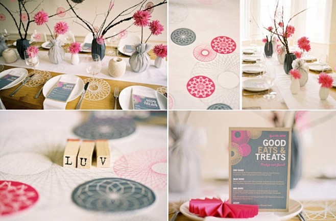 灰色和粉红色的主题婚礼-婚礼素材收集者-...