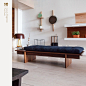 Mjolk北欧简约艺术设计橡木胡桃实木原木真皮布艺长凳软包凳沙发