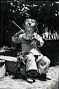 People in China, 1935 by Ellen Thorbecke Child eating rice. Chinese history and vintage photography: 