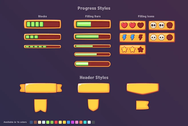 GUI Kit Pro - Knight Fight | 2D GUI | Unity Asset Store-花瓣网
