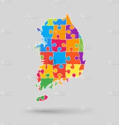 非都市风光,韩国,拼图拼块,形状,式样,国内著名景点,概念,解决,合作