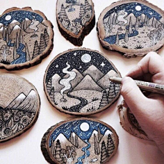 石头画墙绘等等