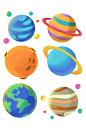 矢量行星星球宇宙插画素材