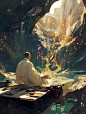禅宗始祖 达摩悟道｜古风国潮插画分享 - 小红书