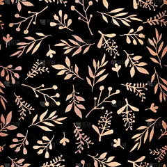 铜,式样,玫瑰金,铝箔,黑色背景,季节,秋天,夏天,形状,几何形状