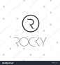 circle letter R logo template. letter R logo with simple style on white background