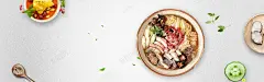 日式拉面文艺简约灰色banner 简洁 美食 面条 高清背景 背景 设计图片 免费下载 页面网页 平面电商 创意素材