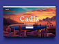 C A D I Z mountain city illustration animated transition motion landing page ui animation