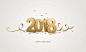 2018新年矢量素材Happy New Year :  