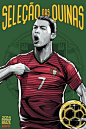 2014巴西世界杯32强插画版宣传海报（节选部分） | 巴西艺术家 Cristiano Siqueira