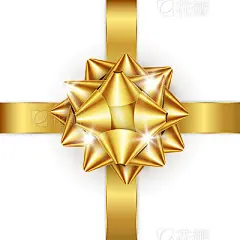 Golden bow and ribbon. Element for decoration gifts, greetings, holidays. Vector illustrationGolden bow and ribbon. Element for decoration gifts, greetings, holidays. Vector illustration.