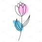 手绘-简笔画花卉植物元素-SVG3