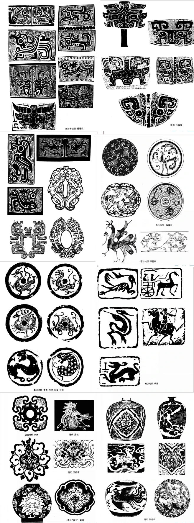 中国古代纹样 选自【中国传统纹样与现代装饰艺术设计】-花瓣网
