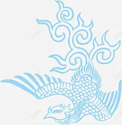 手绘凤凰 线条 花纹 蓝色 元素 免抠png 设计图片 免费下载 页面网页 平面电商 创意素材