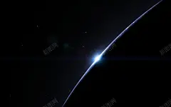 蓝色炫光背影壁纸