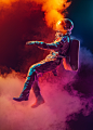 The Astronauts Company : Colorful and dynamic portraits of people in spacesuits for the launch of the Astronauts Company. 