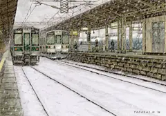 【日本铁道画家松本忠作品】
松本 忠 （まつもと ただし）1973年出生于日本的崎玉县。日本铁道画家。通过旅行，将沿途风景定格在插画中。作品集“铁道油漆插画” 清新自然，展现了日本福岛县沿铁路的美丽景色。获得日本「诗とメルヘン」插画荣誉提名奖。