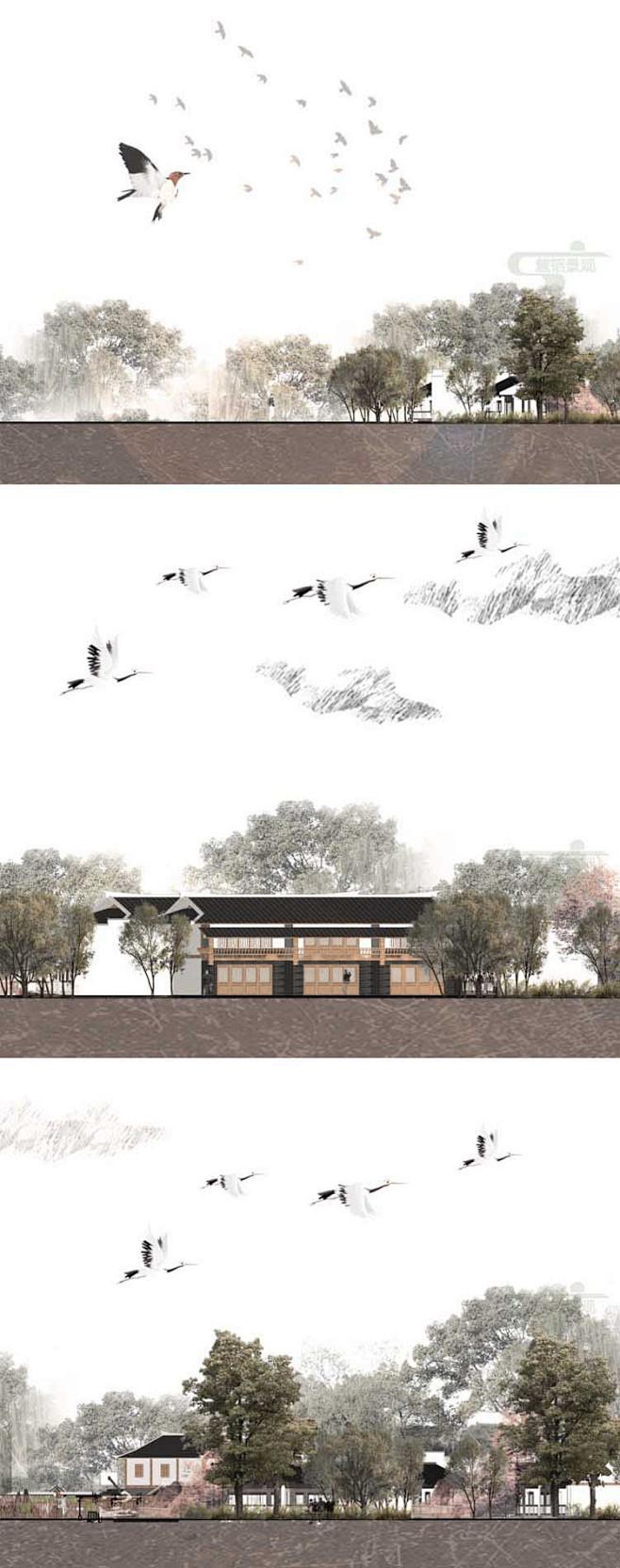 园林景观建筑竞赛淡彩风PS剖立面后期效果图植物PSD源文件素材——淘宝网-花瓣网