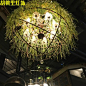 创意地球仪工业风装饰灯具胡桃里音乐餐吧酒馆主题餐厅绿植物吊灯-淘宝网