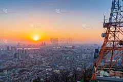 韩国,城市天际线,首尔,商务,照明设备,交通,迅速,现代,著名景点,朝鲜半岛