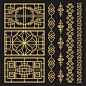 传统中式装饰花纹边框矢量图素材