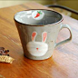可爱胡萝卜小兔陶瓷杯 马克杯 