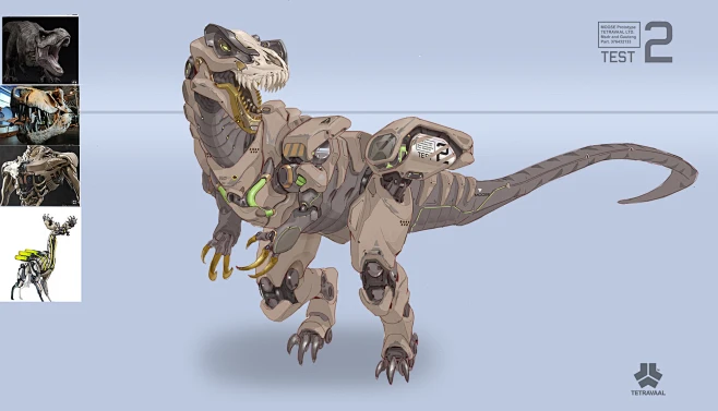 Mechanical dinosaur-花瓣网