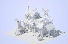c4d建筑练习模型2