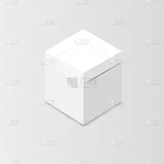 白色正方形盒子。纸箱、集装箱、外包装。