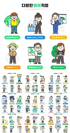 10款各行业人物插画AI格式