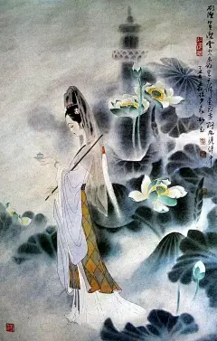 【诗情画意】手绘《红楼梦》人物图，美呆了_林黛玉 : …………………………………………………… …………………………………………………… 林黛玉 两弯似蹙非蹙笼烟眉，一双似喜非喜含情目 闲静时如姣花照水，行动处似弱柳扶风 桃李春风结…