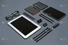 办公用品,模板,商务,黑色,灰色背景,品牌名称,水,贺卡,回形针,档案