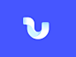 Unison Design Logo simple u gradient blue logo