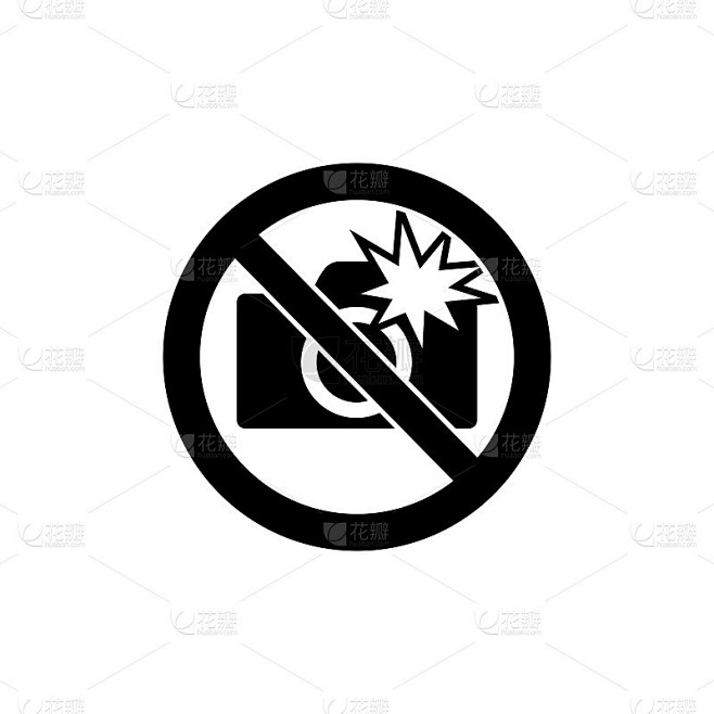 禁止标志(象形文字)/请勿使用闪光灯拍照