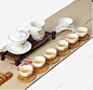 白色陶瓷茶具带茶盘高清素材 产品实物 白色茶具 茶具 元素 免抠png 设计图片 免费下载 页面网页 平面电商 创意素材
