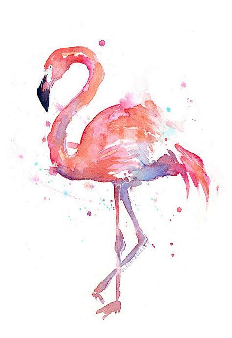 Flamingo Watercolor ...