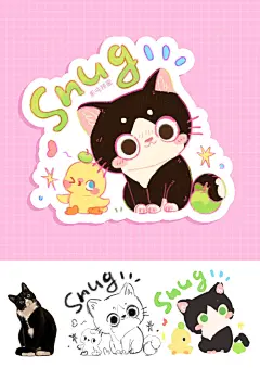 兴趣能量站 | 猫猫插画合集 - 小红书